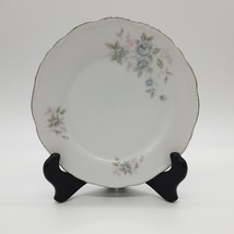 Empress China El Patio K 1847 Bread Dessert Plate 6.5&quot; Blue Rose Silver ... - £11.47 GBP