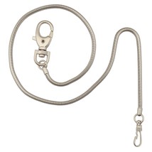 Mondaine Snake Chain Pocket Watch Chains Stainless Clasp Ring Clip - £63.12 GBP