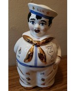 Shawnee Pottery USN Sailor Boy GOB Gold Trim Cookie Jar 50 yrs Of Servic... - £677.80 GBP