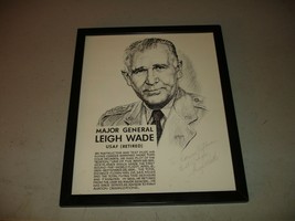 Major General Lee Wade USAF 1st Round-the-World Flight Signed Portrait, 1977 - £79.12 GBP