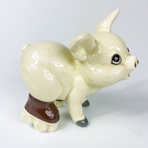 Vintage Quon Quon Rolleskating Pig Piggy Ceramic Figurine Japan - £11.67 GBP
