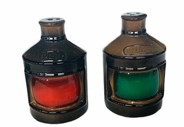 Salt Pepper Shakers figurines vtg W Germany Starboard Port oven lantern ceramic - $29.65