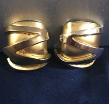 Vintage Gold Plated Clip On Earrings - £15.42 GBP