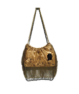 Vintage Lovely N.Y. Formal Gold Beaded Evening Clutch Snap Closure Purse... - $38.59 CAD