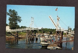 Vintage Postcard 1970s Footbridge at Perkins Cove Ogunquit Maine Ships 1972 - £3.13 GBP