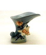 Roseville Art Pottery Blue Magnolia Cornucopia Vase, Vintage 1940s, #184-6&quot; - $77.42