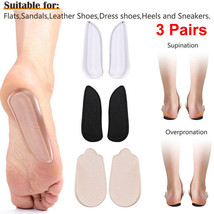 3Pairs Heel Liner Grip Cushion Corrective Foot Shoe Insole Pad Silicone Gel - £14.15 GBP