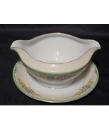 Vintage MEITO ISABELLA Gravy Boat With Attached Underplate - Japan, Circ... - $18.82 CAD