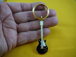 (M310-B) Pick 1 Of 4 Colors Gibson Les Paul Guitar Keychain 24k Gold Plt Jewelry - £17.11 GBP