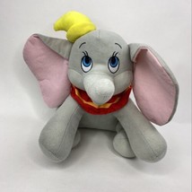 Dumbo Circus Elephant Disney Plush Grey Gray Stuffed Animal Yellow Hat 13&quot;   - £10.46 GBP