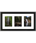 Oahu&#39;s Famous Waterfalls Print Tryptic by @shannonjamminphotos Matted an... - £117.85 GBP