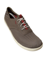 OLUKAI Shoes Brown Fabric Slip On Nohea Moku Boat Sneakers Men&#39;s Size 13 - £30.88 GBP