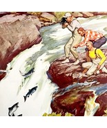 Saturday Evening Post Cover 1952 Camera Fishing Lithograph Print Art Sta... - €42,90 EUR