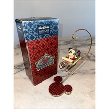 &#39;08 Walt Disney Showcase Jim Shore Collection Santa Mickey Stand Box Tra... - $69.90