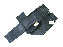 NWT Free People Clean Girlfriend in Black Raw Hem Thick Stretch Denim Jeans 26 - £17.34 GBP