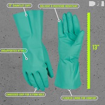 Wells Lamont 15 Mil Nitrile Solvent Gloves w/Cotton Flocking Size Medium 12 Pack - £24.97 GBP