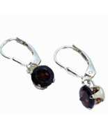 QVC Sterling Silver Drop Garnet Pierced Earrings - $25.97 CAD