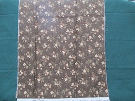 Fabric NEW Washington St. Pale Ivory Flowers on Chocolate Brown to Craft $4.50 - £3.58 GBP