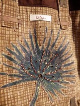 Paul Brent Natura Tote Bag Canvas Wooden Palm Tree Zipper Pull Palmetto - $14.84