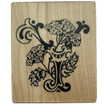 PSX Letter Y Botanical Floral Monogram Initial Rubber Stamp F-1124 Vintage 1993 - £15.44 GBP