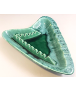 Vtg MCM Ceramic ATOMIC MODERN ASHTRAY Emerald/ Sea Foam Green Splatter B... - £54.66 GBP
