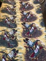 Vtg curtain panel fabric ducks marsh rustic hunting lodge camp 1950s-60s... - £30.07 GBP