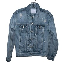 Old Navy Women&#39;s Size XS Distressed Denim Button Up Jacket Cotton Light ... - $10.83