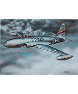 Framed 4&quot; X 6&quot; Print of a Lockheed P-80 (F-80) &quot;Shooting Star.&quot; Hang or ... - £10.08 GBP