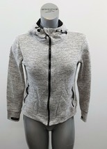 Ardene MOVE Women&#39;s Full Zip Hoodie Size Medium Gray Long Sleeve Hooded Jacket - £8.55 GBP