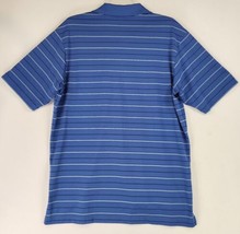 Adidas Shirt Mens Medium Blue Striped Athletic Dadcore Classic Golf Polo - £18.96 GBP