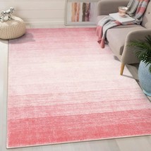 Washable 3X5 Area Rug,Pink Rugs For Girls Bedroom,Contemporary Ombre Nur... - $67.99