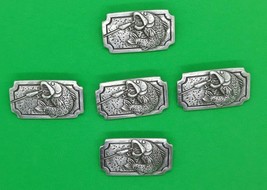 Hooked Largemouth Bass Rectangle Conchos Approx. 1 1/2&quot; x 7/8&quot; 5 COUNT - $7.99