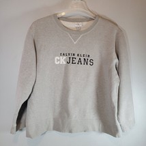 Calvin Klein Jeans Crewneck Sweater Sweatshirt Size Large Gray Vintage 90s - $19.98