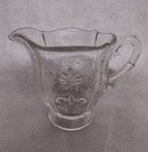 Fostoria Chintz Etched Clear Creamer Pitcher Footed Baroque Shaped - $16.95