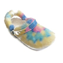 Crocs Classic Fur Sure Slip On Clogs Shoes Sandals Pastel Womens Size 8 ... - $60.49