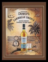 Dewar&#39;s Caribbean Smooth Whisky Framed 11x14 ORIGINAL Vintage Advertisement - £27.24 GBP