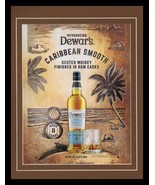 Dewar&#39;s Caribbean Smooth Whisky Framed 11x14 ORIGINAL Vintage Advertisement - £25.90 GBP