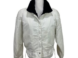 Suzy Chaffee Fur Lined Ski Jacket Beaded Size L Removable Lining Vintage... - £30.29 GBP