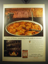 1957 Chef Boy-ar-dee Ravioli Ad - Shades of Rome tempting ravioli - £14.78 GBP