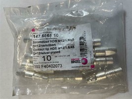 NEW 10 Pack Abicor Binzel 147.6565 Silver Plated Contact Tips HDS M12/1.... - €15,47 EUR
