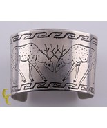 Signé Joanne Fritsch Argent Sterling Manchette Bracelet Avec Gravé Antil... - €414,92 EUR
