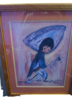 Vtg 1981 Ted DeGrazia Framed Print My First Horse Signed By Artist 1981 22&quot;x 18&quot; - £116.77 GBP