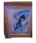 Vtg 1981 Ted DeGrazia Framed Print My First Horse Signed By Artist 1981 ... - £118.57 GBP