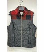 GH Bass Black Fishing Puffer Vest With Red Plaid Yoke Zip Up For Men’s S... - $725.27 MXN