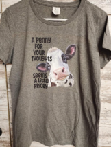 Women&#39;s T-shirt w/cow - £20.09 GBP