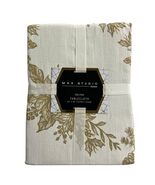 Max Studio Tablecloth Ivory Metallic Gold Holly Berry Leaves Oblong 60x8... - $24.00