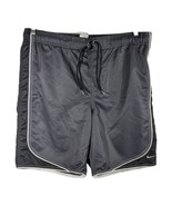 Vintage Nike Swim Shorts Mens 2XL Gray Black Lined Trunks Board Swoosh XXL - $34.65