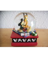 Disney Mickey and Friends “Mickey and Pluto” Musical Snowglobe - £35.39 GBP