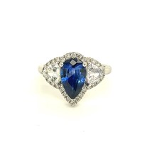 Natural Sapphire Diamond Ring 6.5 14k W Gold 2.78 TCW Certified $5,975 219221 - £2,371.34 GBP
