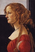 A Young Woman - Simonetti Vespucci by Sandro Botticelli - Art Print - £17.29 GBP+